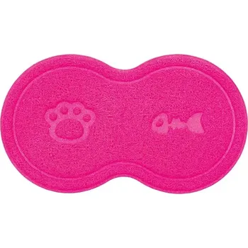 Miska pro psa Record PVC podložka pod misky 46x26 cm - růžová