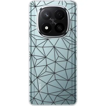 Pouzdro na mobilní telefon Odolné silikonové pouzdro iSaprio - Abstract Triangles 03 - black - Xiaomi Redmi Note 14 Pro 5G/14 Pro+ 5G