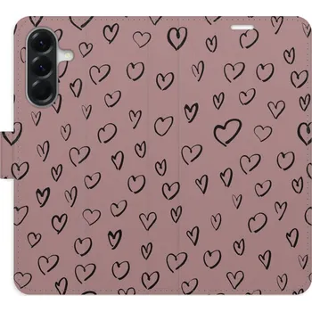 Pouzdro na mobilní telefon Flipové pouzdro iSaprio - Heart Dark 02 - Samsung Galaxy A36