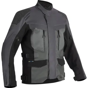 Moto bunda Lindstrands Storbo Dark Grey Black Velikosti pánské: 64 Pánská textilní motocyklová bunda