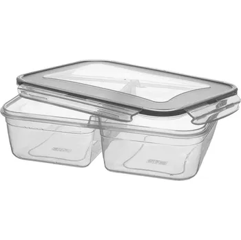 Dóza na potraviny Dělená kuchyňská dóza na potraviny s těsněním, svačinový box 2L