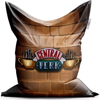 Sedací pytel Sablio Sedací vak Classic Seriál přátelé CENTRAL PERK Cihly - 150x100 cm
