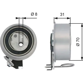 Napínací kladka, ozubený řemen GATES T43135