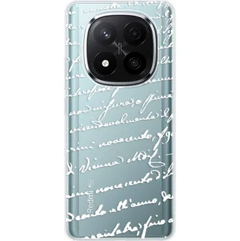 Pouzdro na mobilní telefon Odolné silikonové pouzdro iSaprio - Handwriting 01 - white - Xiaomi Redmi Note 14 Pro 5G/14 Pro+ 5G