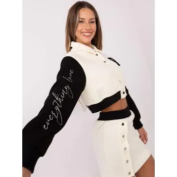 Ecru ležérní komplet s halenkou a sukní