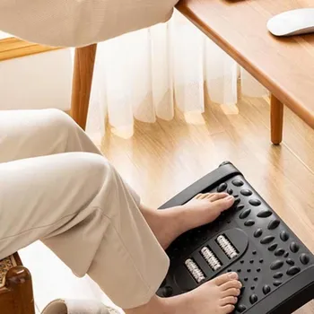 Masážní přístroj Nastavitelná masážní opěrka na nohy do kanceláře Černá