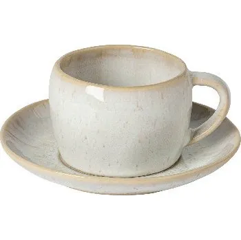 Šálek na čaj s podšálkem 0,23L, EIVISSA, žlutá|Sand beige (balení)|Casafina by Costa Nova