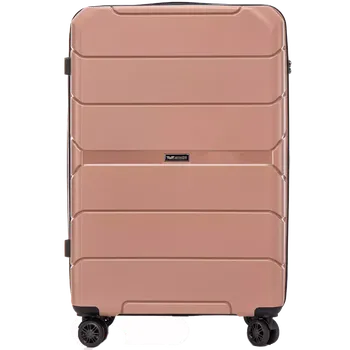 Cestovní kufr WINGS SPARROW POLIPROPYLEN ROSE GOLD velký L TSA