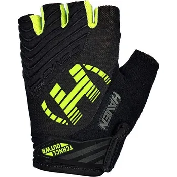 Cyklistické rukavice Krátkoprsté rukavice HAVEN DEMO NEO SHORT L Černá, Reflexní neon, Šedá