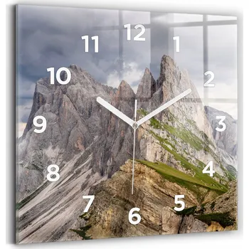 Hodiny Skleněné hodiny tvrzené Moderní nástěnné hodiny Skalnaté hory 30x30