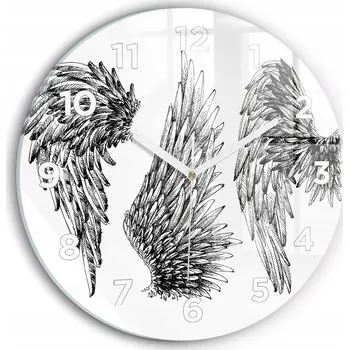 Hodiny Nástěnné hodiny Wallfluente bílé 30 cm