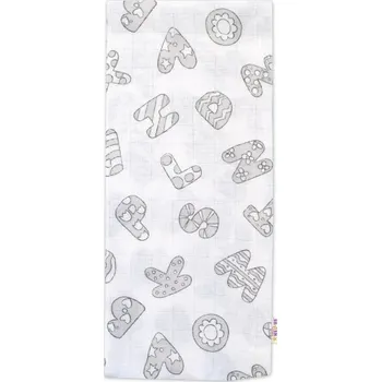 Kojenecký body AKCE Plena látková bavlněná Tetra Premium písmenka 70x80 cm