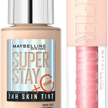 Kosmetická sada MAYBELLINE NEW YORK Super Stay Vitamin C Skin Tint 5.5 30 ml + Lifter Gloss 04 Silk 5,4 ml