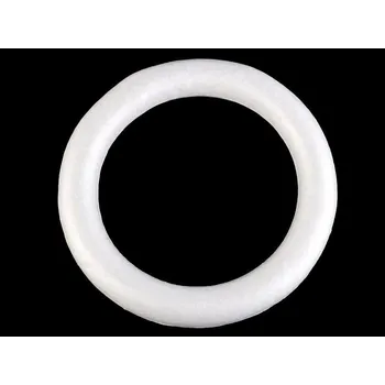 Vánoce Věnec polystyren Ø30 cm - bílá