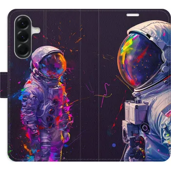 Pouzdro na mobilní telefon Flipové pouzdro iSaprio - Neon Astronaut 02 - Samsung Galaxy A56