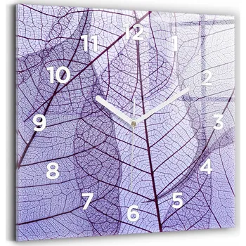 Hodiny Nástěnné hodiny Wallfluent fialové 30 cm