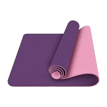 podložka na cvičení Karimatka na jógu SEDCO DUAL TPE 183x61x0,8 cm fialová