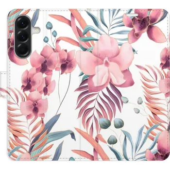 Pouzdro na mobilní telefon Flipové pouzdro iSaprio - Pink Flowers 02 - Samsung Galaxy A56