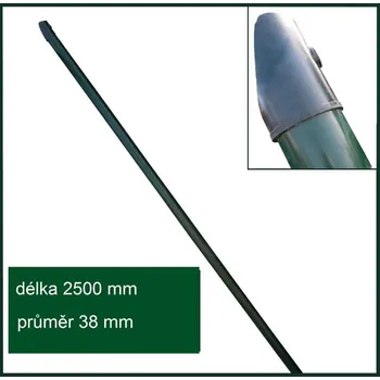 Plotová vzpěra Vzpěra plotová Ideal poplastovaná Zn+PVC + spojovací materiál – 2500×38 mm