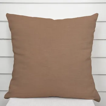 Povlak na dekorativní polštářek Lněný dekorační povlak na polštář LEN-022 Světle hnědý 50 x 50 cm