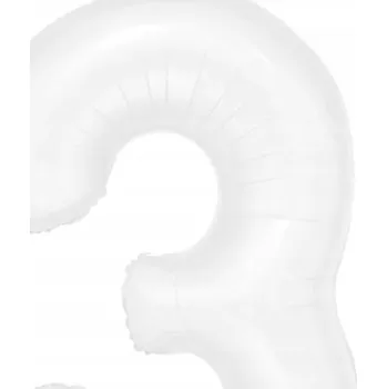 Balónek Fóliový balónek Flexmetal číslice 3, 111x67 cm, bílý