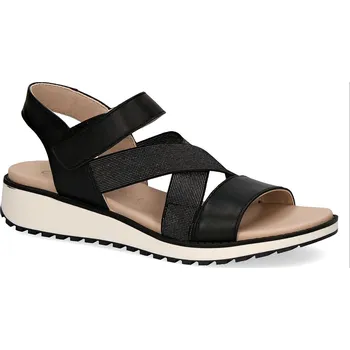 Dámské sandále CAPRICE Dámské kožené černé sandály 9-28704-44-022-255 Velikost 39