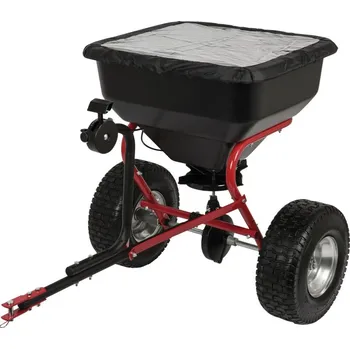 Rozmetadlo Tažené rozmetadlo na hnojivo, posypový vozík na sůl na 60kg za čtyřkolku, zahradní traktor