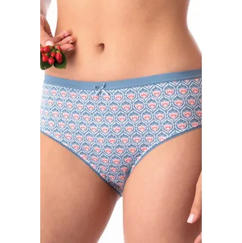 Dámské spodní prádlo DÁMSKÉ KALHOTKY LPC 736 A25 MODRO-BEIGE XL