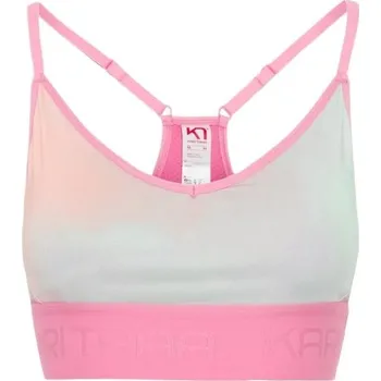 Dámské spodní prádlo Dámská sportovní podprsenka KARI TRAA VAR PRINTED XS Růžová, Světle modrá, Oranžová