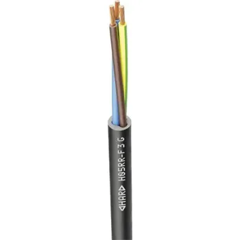 elektrický kabel Silový kabel H05RR-F 3x2,5 (CGSG) černý, metrážové zboží