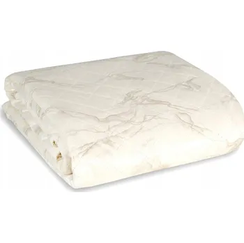 Přehoz na lůžko Přehoz na postel Eurofirany velur 200 cm x 220 cm béžový