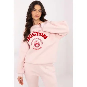 Dámská mikina Světle růžová dámská mikina s nápisem Boston
