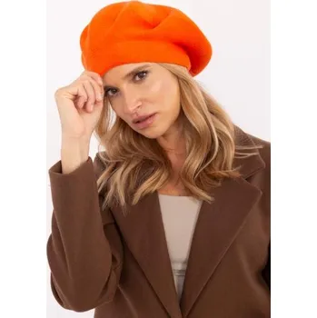 Čepice Oranžový dámský pletený baret
