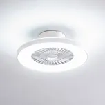 Lindby Smart LED stropní ventilátor Paavo, bílý, tichý, Tuya - Motor – Ø 7,9 cm, výška 9,7 cm bílá LED 39 W celkem - Doprava zdarma