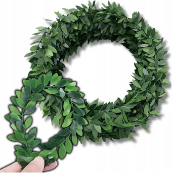 umělá květina Popínavý umělý břečťan 6 Ks větvičky dekorativní listí na girlandu 7,5 m