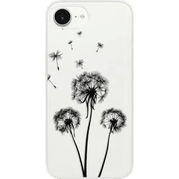 Odolné silikonové pouzdro iSaprio - Three Dandelions - black - iPhone 16e