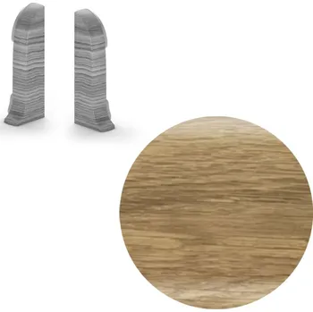 soklová lišta SALAG AP28 koncovka L+P k liště NGF56, PVC dub Bourbon přírodní, 56 mm, 1 pár