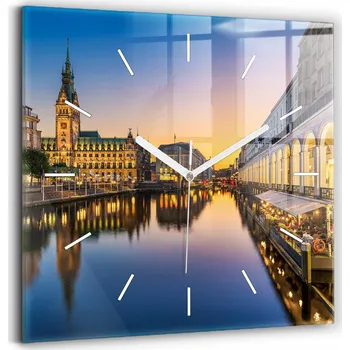 Hodiny Nástěnné hodiny Wallfluent černé 30 cm