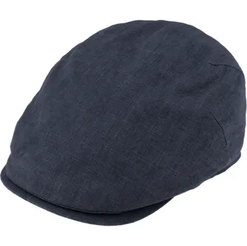 Čepice Fiebig - Headwear since 1903 Pánská lněná letní bekovka - Fiebig since 1903 - tmavě modra (UV filtr 50, ochranný faktor) Velikost: 61 cm (XL)