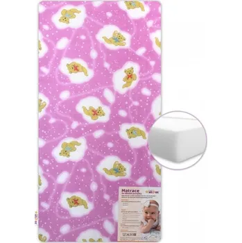 Matrace Baby Nellys Matrace do postýlky pěna 120x60x5cm - dívčí motivy