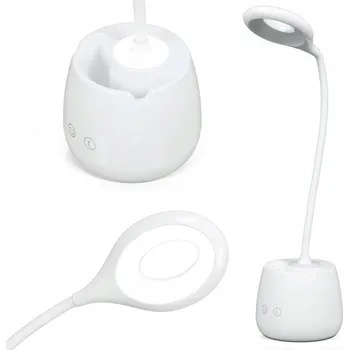 Lampička LED STOLNÍ LAMPA NA PSACÍ STŮL PRO DĚTI S ORGANIZÉREM, AKUMULÁTOR A NOČNÍM REŽIMEM