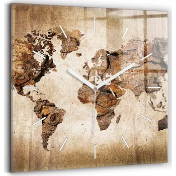 Hodiny Nástěnné hodiny Wallfluent, odstíny hnědé, 30 cm