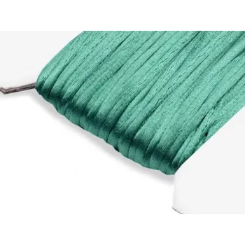 Příze Saténová šňůra 2mm, tyrkysová tmavá, metráž