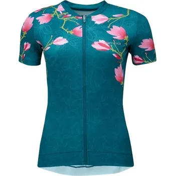 cyklistický dres Dámský cyklodres s krátkým rukávem Klimatex LIZZI 2XL Tmavě modrá, Růžová, Světle zelená
