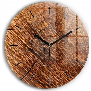 Hodiny Ozdobné nástěnné hodiny s krásnou grafikou Dekorativní dřevo kulatý průměr 30 cm