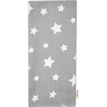 Kojenecký body AKCE Plena látková bavlněná Tetra Premium Hvězdičky bílé na šedém 70x80 cm