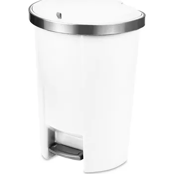 Odpadkový koš Bílý nášlapný plastový odpadkový koš 50 l – Addis ID_1720204