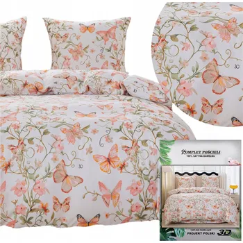 Povlečení Povlečení MARIA 2 povlaky na polštáře 70x80 sada 200x220 3 Č. saténové květiny