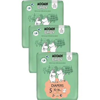 jednorázová plena Moomin Baby EKO pleny vel. 5 - 120 ks (10-16 kg)