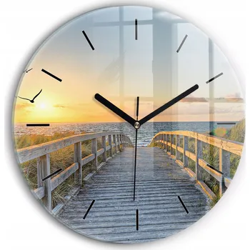 Hodiny Nástěnné hodiny Wallfluente žluté 30 cm